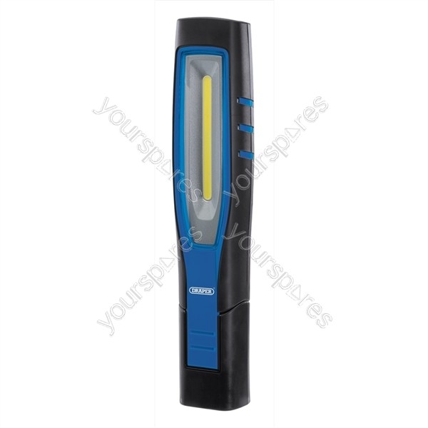 Draper COB/SMD LED Rechargeable Inspection Lamp| 7W| 700 Lumens| Blue| USB-C Cab