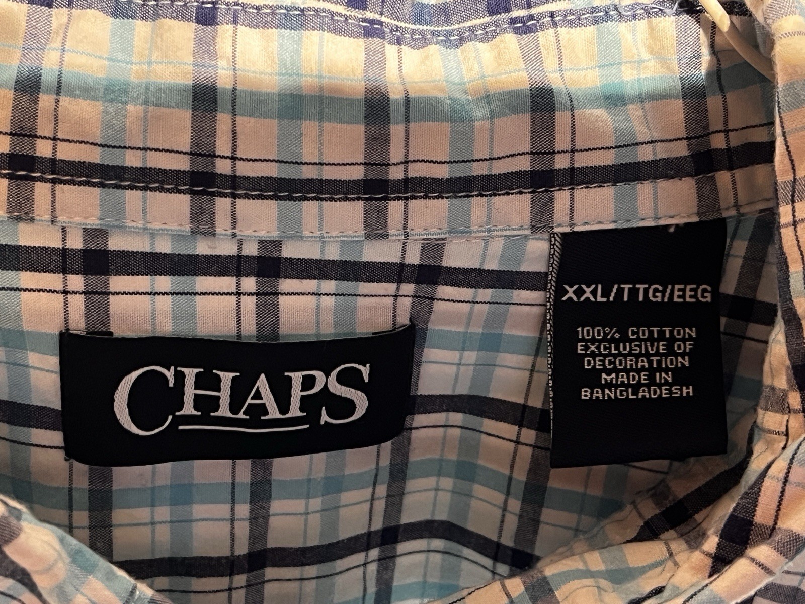 Chaps Easy Care Long Sleeve Plaid Dress Casual Sh… - image 6