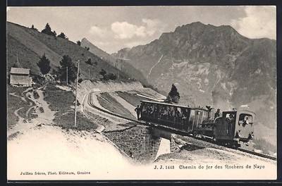 Rochers de Naye, Chemin de fer, Bergbahn, Ansichtskarte 