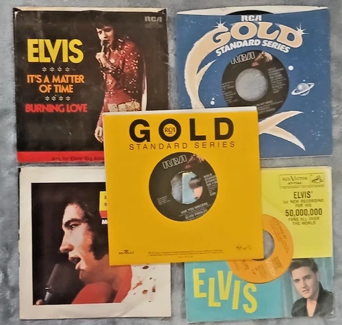 Elvis-45 rpm record lot-5 ea