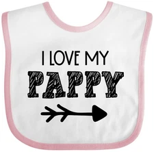 Inktastic I Love My Pappy With Arrow Baby Bib Fathers Day Kids Grandpa Clothing