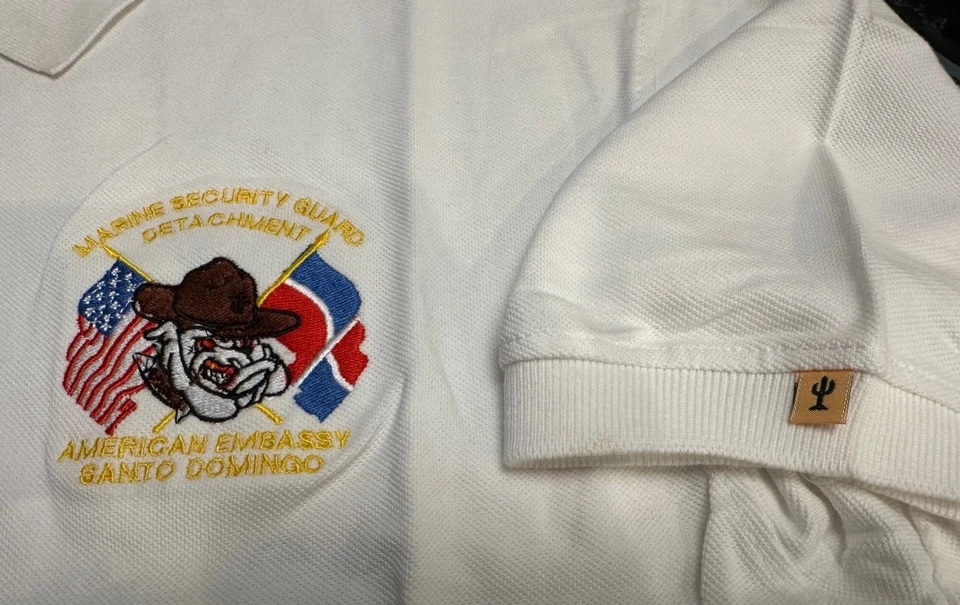 New PKG Marine Security Guard (MSG) Detachment SANTO DOMINGO AmEmb Polo WHT 2XL - Image 3 of 4