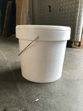10 X 22L Big White Food Grade Buckets Multi-Purpose Plastic Storage Tubs + Lids