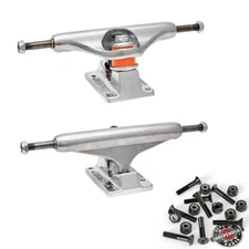 Independent Skateboard Trucks Stage 11 Silver 139 (8.0") Pair + 1" Indy Hardware