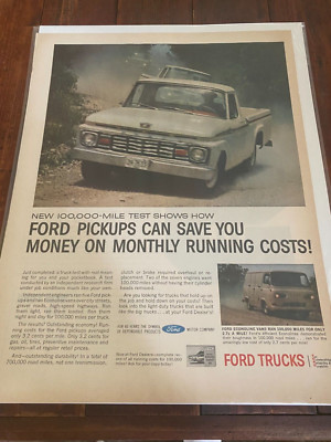 Vintage 1963 Ford Trucks Save Money On Monthl Running Costs ad