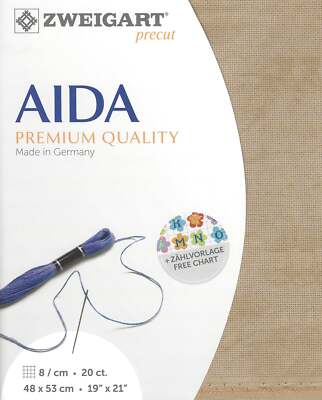 Zweigart Precut Aida extra fine Vintage 20 count Vintage Country Mocha 3326/3009