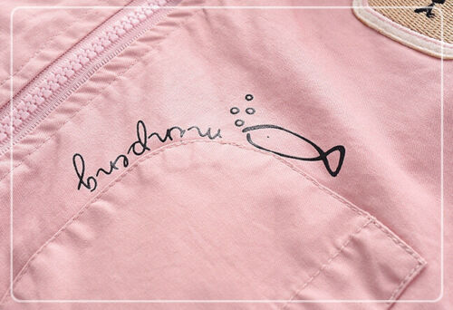 Girls Boys Baby Zipper Coat Jacket Long Sleeve Kids Hoodie Windbreaker Outwear - Picture 10 of 20