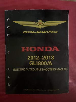 NOS Honda GL1800 A Goldwing 2012-2013 OEM Electrical Troubleshoot Manual 61MCA62