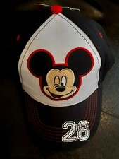 DISNEY MICKEY MOUSE Boys Black White ADJUSTABLE BASEBALL CAP New Authentic