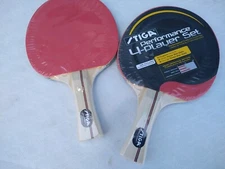 STIGA Ping Pong Paddle Set of 2 Performance Series Red Black.Sealed.Table Tennis
