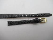 8MM Genuine Lizard Ladies Black Watch Band