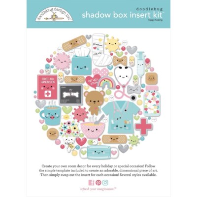 Doodlebug ~ SHADOW BOX INSERT KIT ~ Happy Healing