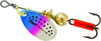 Mepps Aglia In-Line Spinner 1/12 Oz Plain Treble Hook Rainbow Trout Blade B0 RBT