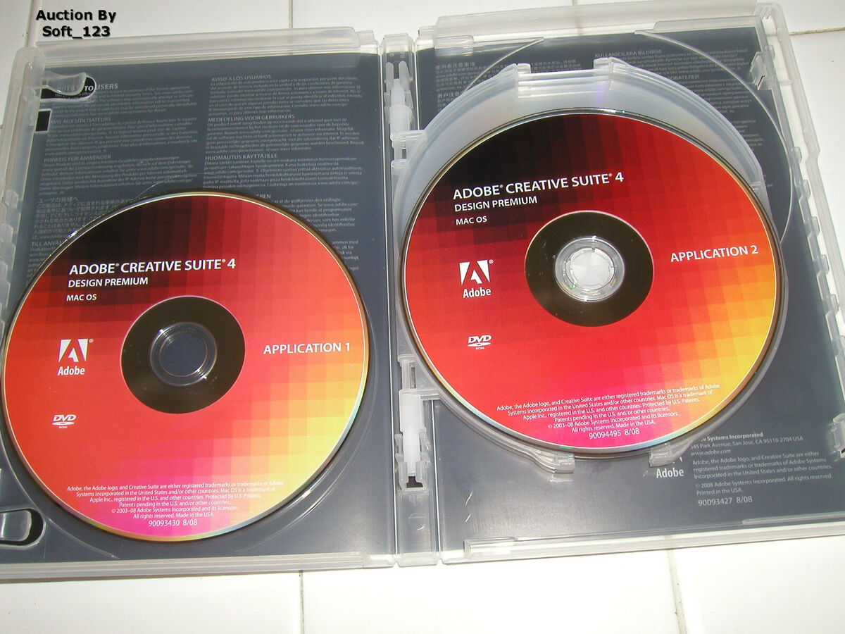 Adobe Creative Suite 4 CS4 Design Premium For MAC Full Retai DVD