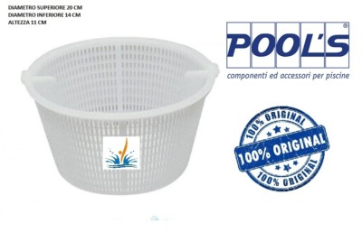 Cestello rotondo per skimmer per piscina fuori terra - Diametro 16 cm