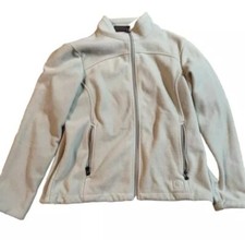 REI Women's Fleece Medium Weight Jacket Full Zip Size Large - Beige