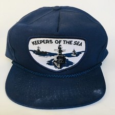 Keepers of the Sea Vintage Navy Snapback Trucker Hat