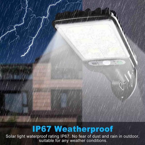 2400W LED Solar Motion Sensor Wall Light Bright Garden Outdoor Street Lamp USA - Picture 6 of 9