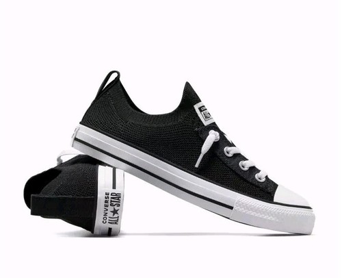 Converse Size 6-36.5 Chuck Taylor All Star Shoreline Knit Slip On Low Top Black - Picture 9 of 24