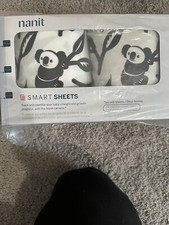 Nanit Smart Sheets 100 Cotton Fitted Crib Sheets for Standard Crib Works w...