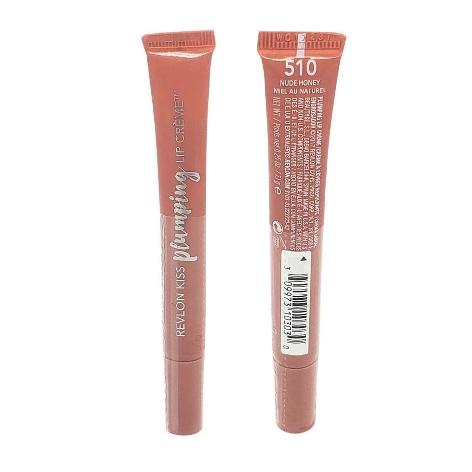 Pack de 2 Cremas Labiales Rellenas Revlon Kiss, Miel Nude 510 Foto 3 de 4