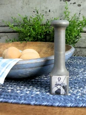 Small Antique Wood Pestle Gray Milk Paint Old Photo Print