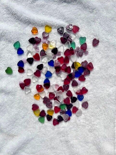 Lot of Glass Butterflies, Stars, Hearts & Flowers Multicolor, Vase Filler Gems - Picture 4 of 7