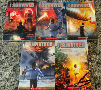 Lot of 5 I Survived Books! Random mix Popular Kids Series! Free shipping!