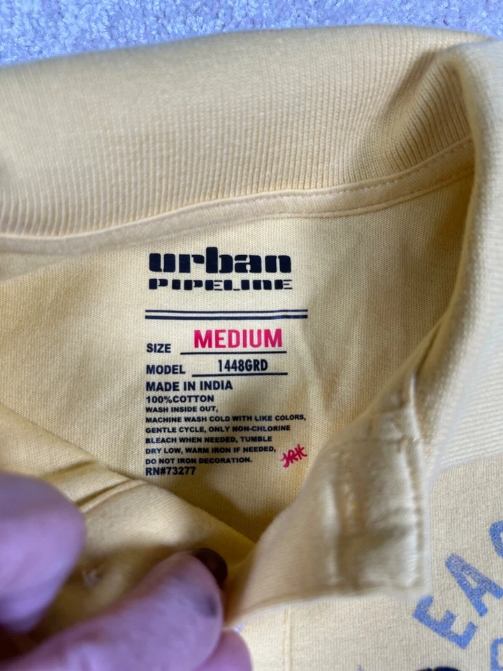 Nuevo Polo Urban Pipeline Niños Talla M Amarillo Manga Corta 1448GRD Foto 4 de 4