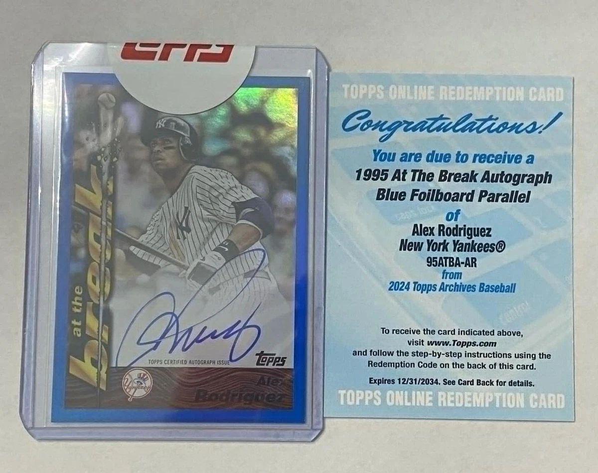 Topps Alex Rodriguez Autographed Baseball Sports Trading Cards 
