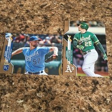 Glenn Sparkman & Stephen Piscotty 2020 Topps Gold /2020 lot (2) A's Royals