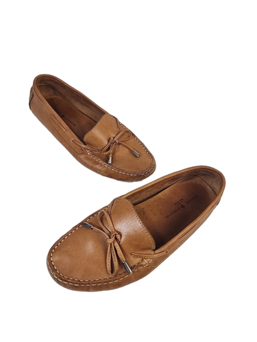 Mercanti Fiorentini Brown Leather String Tie Driving Shoe Loafer, Women's 9b