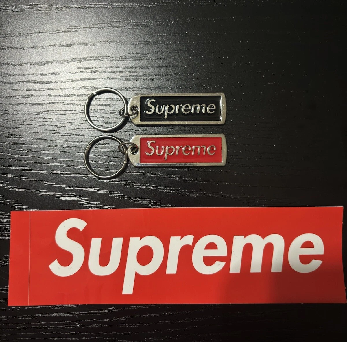 Porte clés Supreme Metal Tag SS13 Box Logo Keychain Accessoire 2013 (LOT DE 2)
