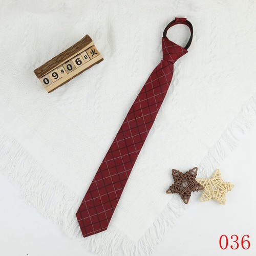 Girls/Boys 15" Fashion Skinny Slim Pre-tied Necktie With Zipper for 8-16Y Kids - Picture 47 of 65