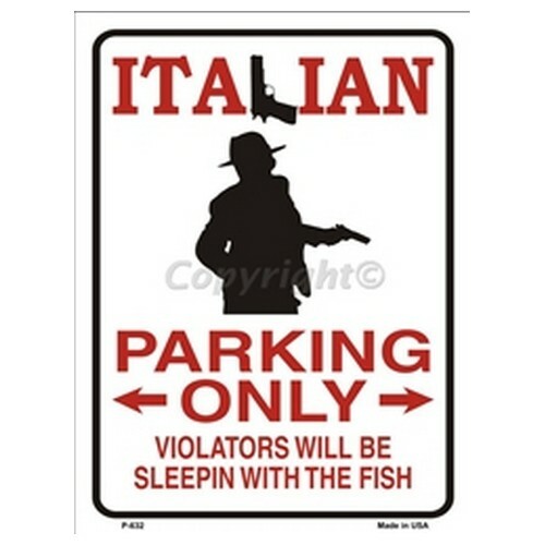 Parking Sign - Italian Parking Only Wall Art Home Decor Picture Gift - Picture 1 of 1