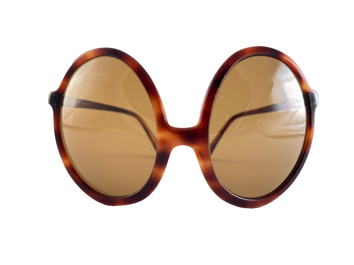 VINTAGE CHISTIL OVERSIZED TORTOISE 1970 SUNGLASSES MADE IN