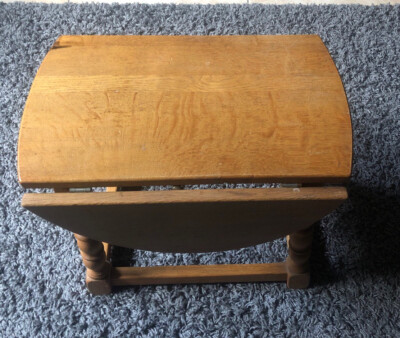 Beistelltisch Gateleg Tisch Telefontisch Eiche 50er Jahre 35/64x42x50 cm
