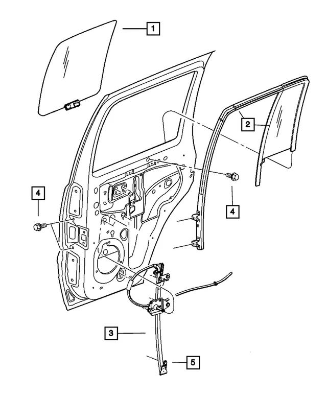 Motor ventana eléctrica trasero derecho Mopar 4589266AB se adapta 06-07 Jeep Liberty Foto 2 de 2
