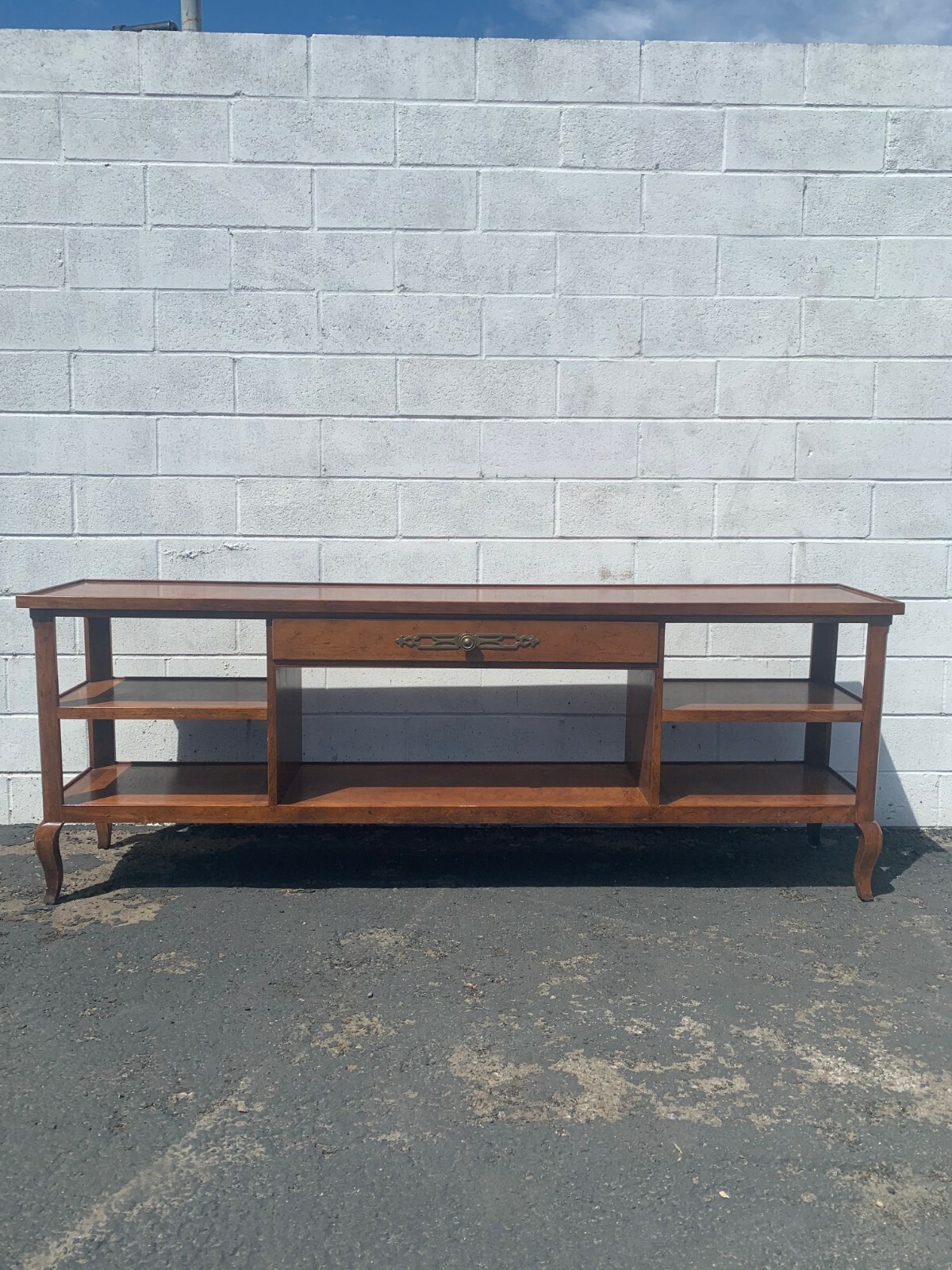 outdoor console table on Henredon Console Table Sofa Wood Rustic Farm Antique Primitive Cottage Country Ebay