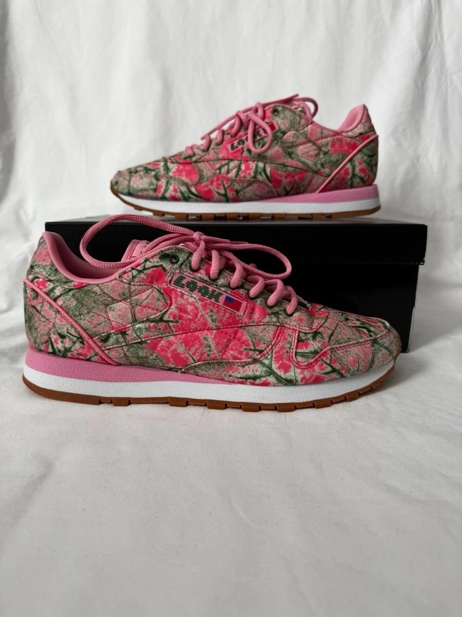 LQQK Studios x Reebok Classic Leather Leaf Camo - Bubble Gum for