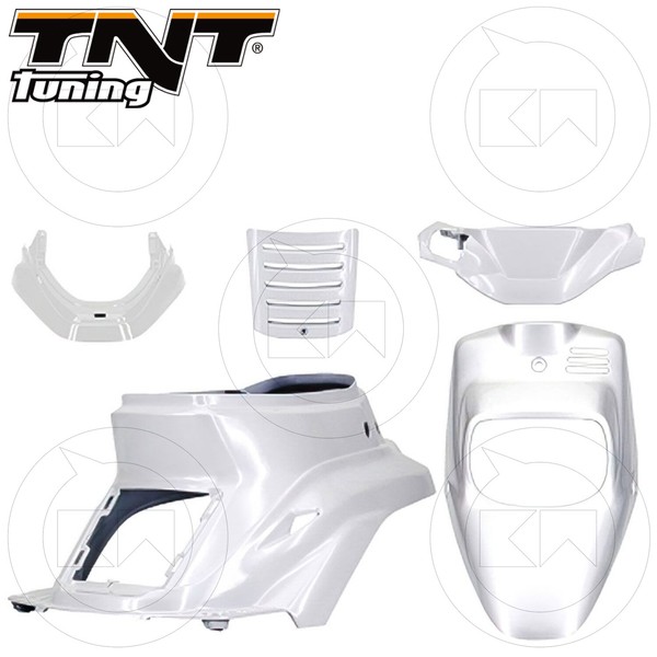 Kit Carene 5 Teile Carena Weiß Metall MBK Booster Spirit - Yamaha Bw's 50 1998-image