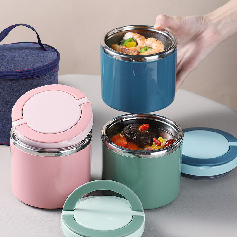 1000ml Thermal Insulated Lunch Box Food Soup Container Adult