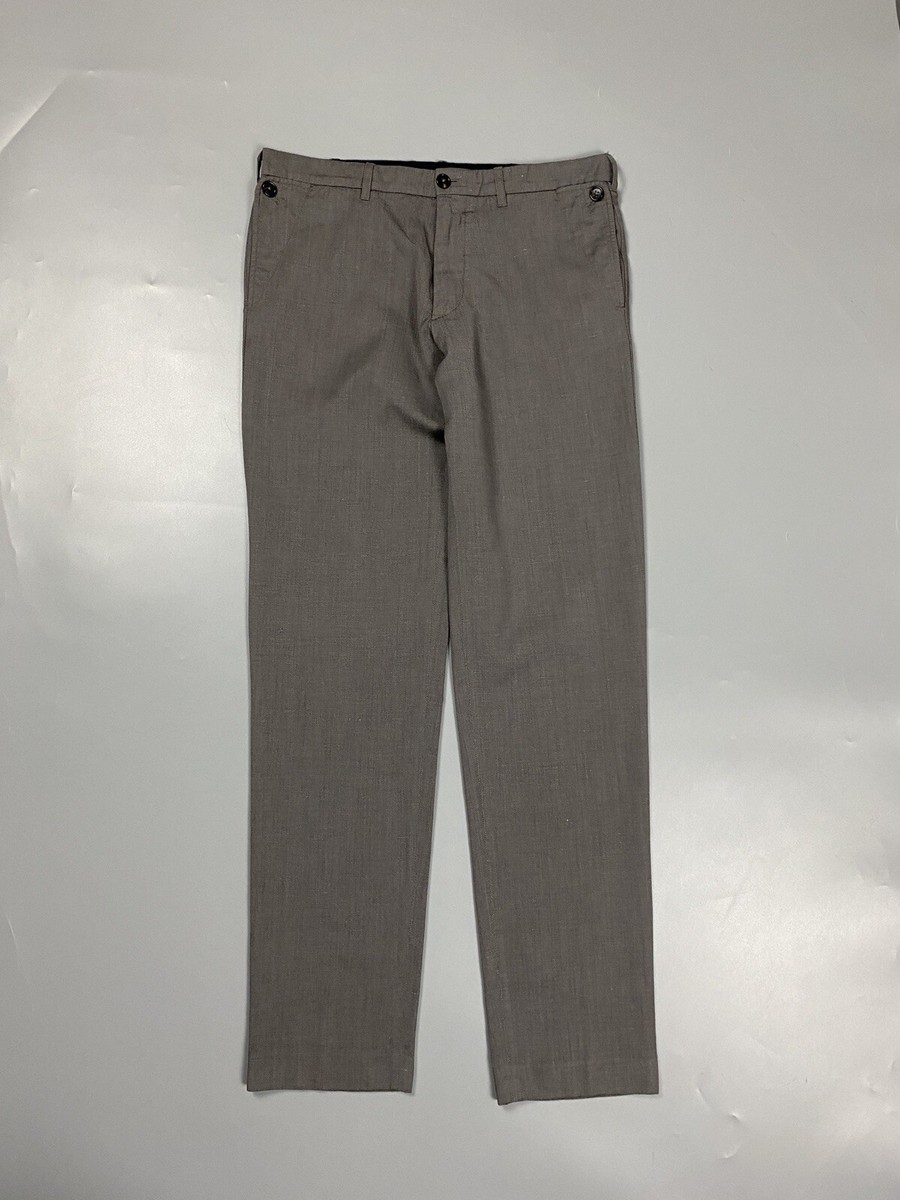 Ann Demeulemeester Pants Men's Sz L Grey Wool Linen | eBay