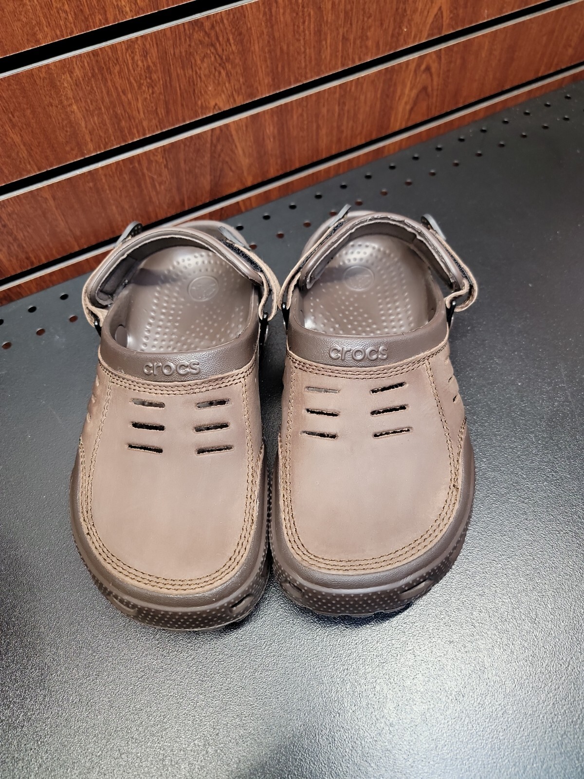 Crocs Brown M7/W9 Suede Bogota Clogs 