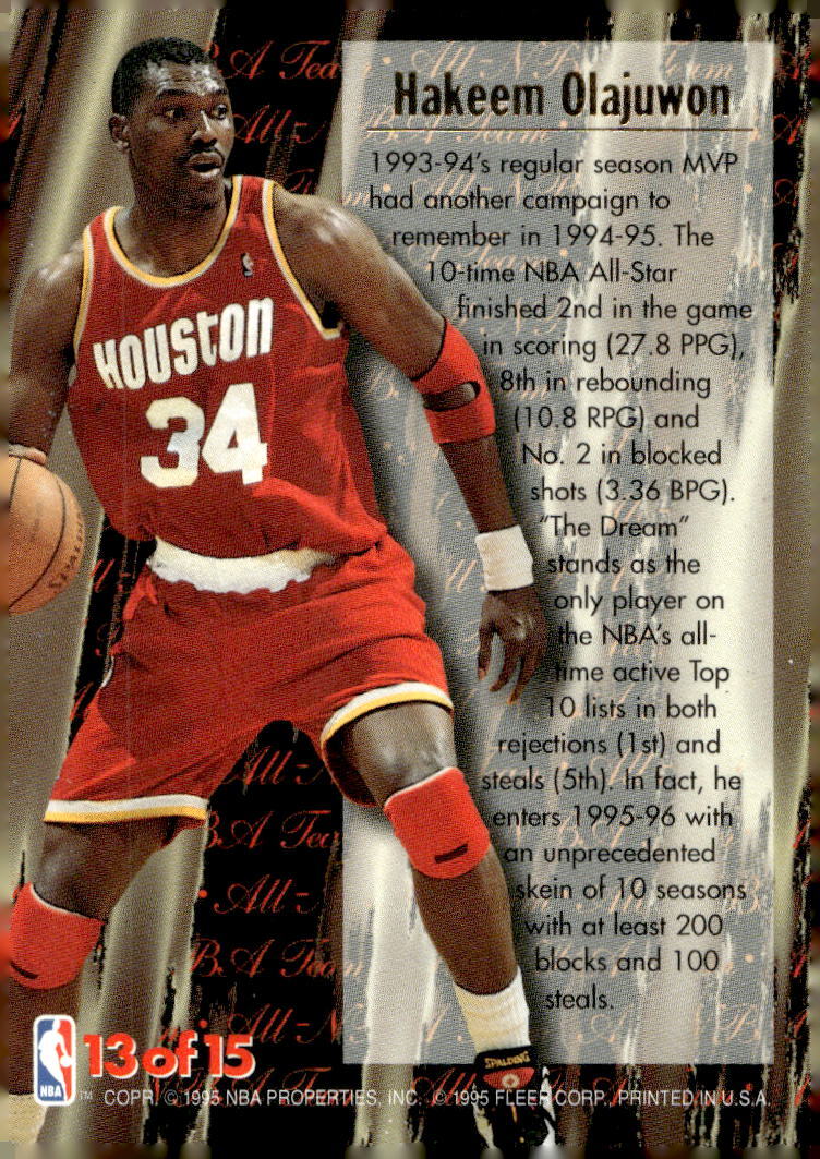 1995-96 Ultra #13 Hakeem Olajuwon All-NBA | eBay