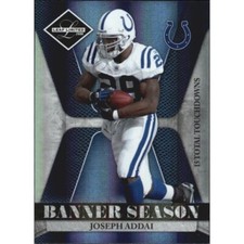 2008 Leaf Limited Banner Season Holofoil Football Card Joseph Addai 31/100 COLTS