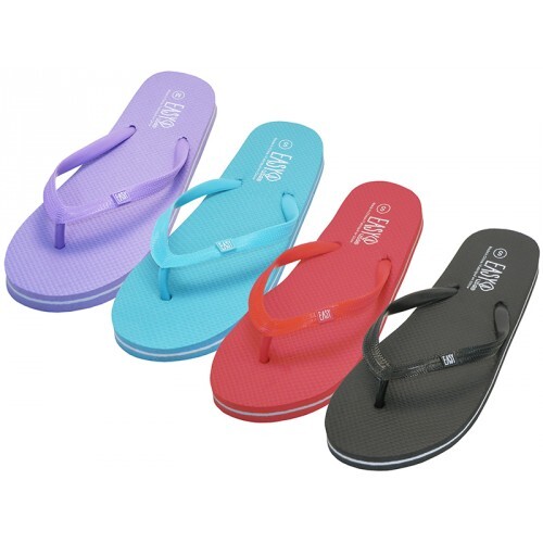 Women's Flip Flops Sandals Flats Slippers Shoes Sizes S, M, L New - Picture 1 of 13