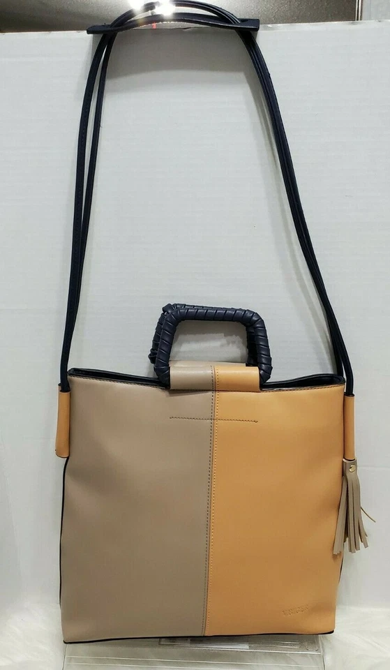 Bolsa satchel VBIGER camelo azul bronzeado ombro tiracolo bolsa carteiro M1 - Imagem 2 de 4