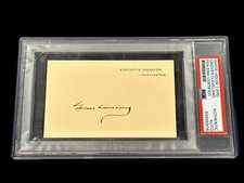 Grover Cleveland US President Signed Autograph Executive Mansion Slab PSA DNA