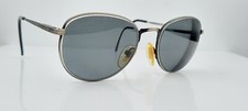 Vintage Blue Bay Roanoke 0063 Gray Oval Metal Sunglasses Italy FRAMES ONLY